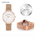 Classic style design your Own wrist watch Low Moq Custom Watch 316L stainless steel quartz female watches